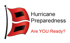 hurricane preparedness with flag