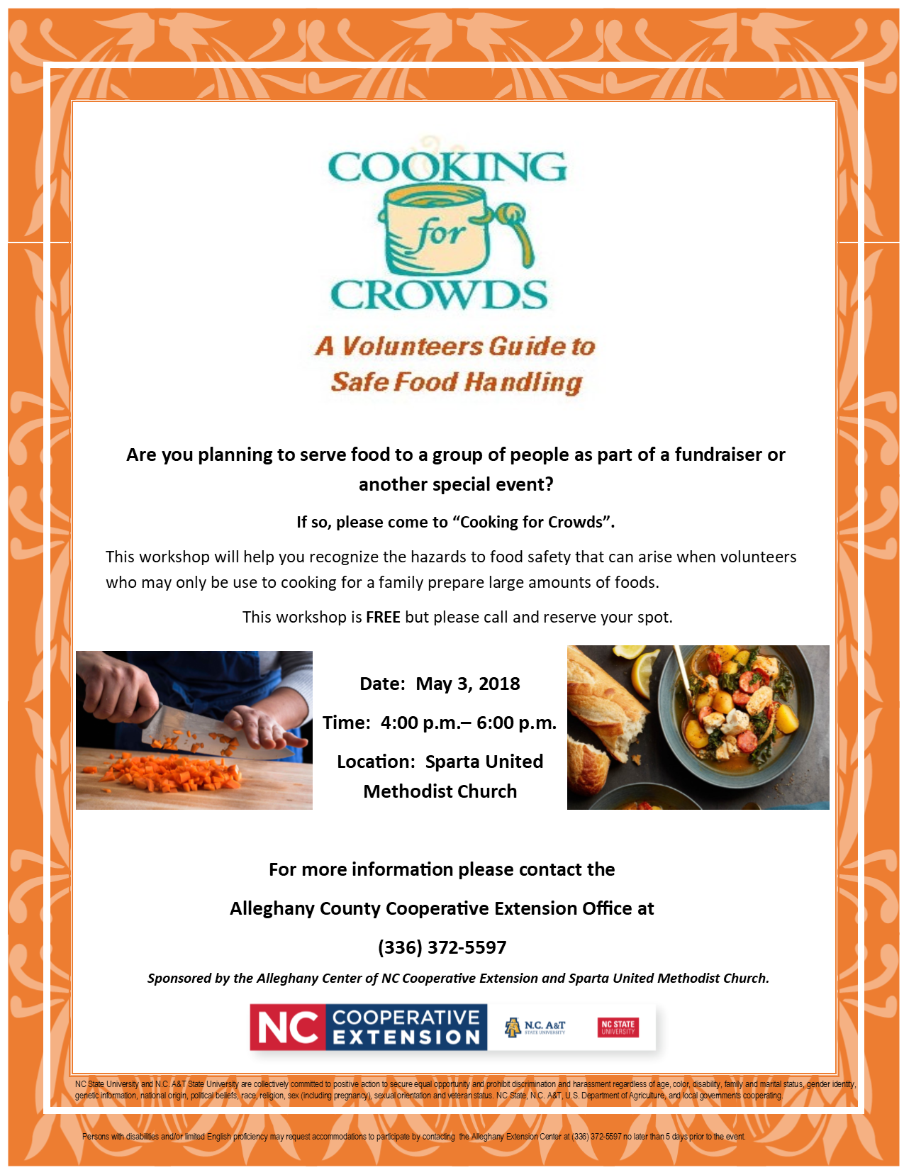Cooking for crowds flyer