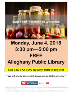 Cover photo for Basic Food Preservation Workshop
