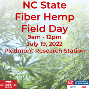 Cover photo for 2022 NC State Fiber Hemp Field Day