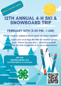 Cover photo for 12th Annual 4-H Ski & Snowboard Trip